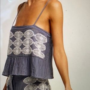 Thierry Colson crop blouse